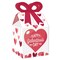 Big Dot of Happiness Happy Galentine's Day - Square Favor Gift Boxes - Valentine's Day Party Bow Boxes - Set of 12